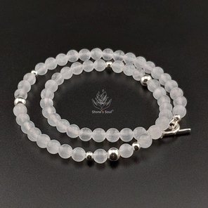 Чокер из натуральных камней: селенит