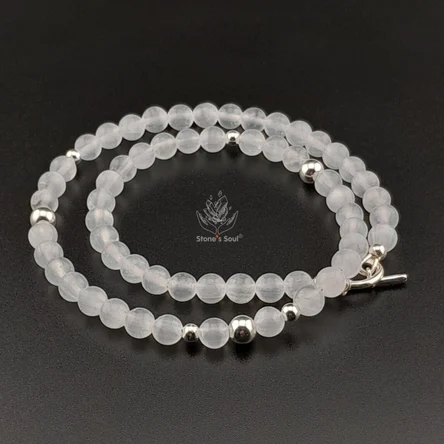 Чокер из натуральных камней: селенит