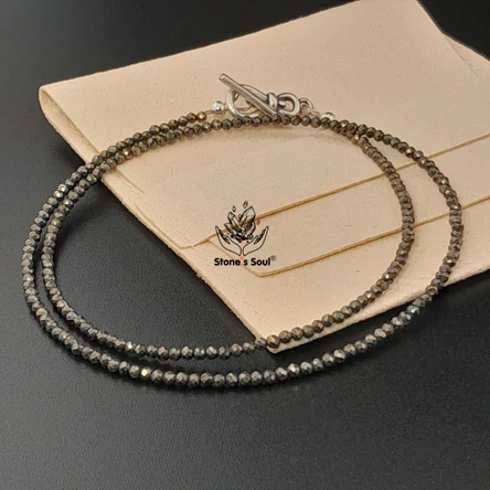 Чокер из натуральных камней: пирит